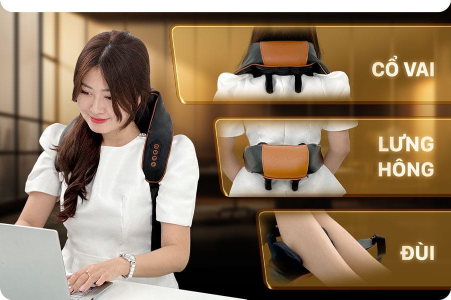 Đai Massage Cổ Vai Gáy FC6688 trị liệu toàn thân