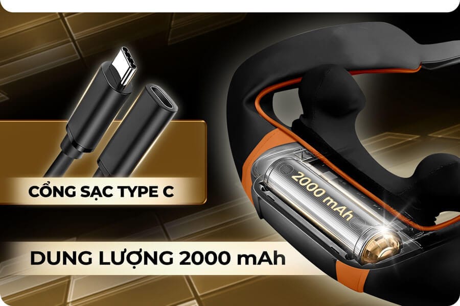 Đai massage vai FC6688 được tích hợp cổng sạc Type C
